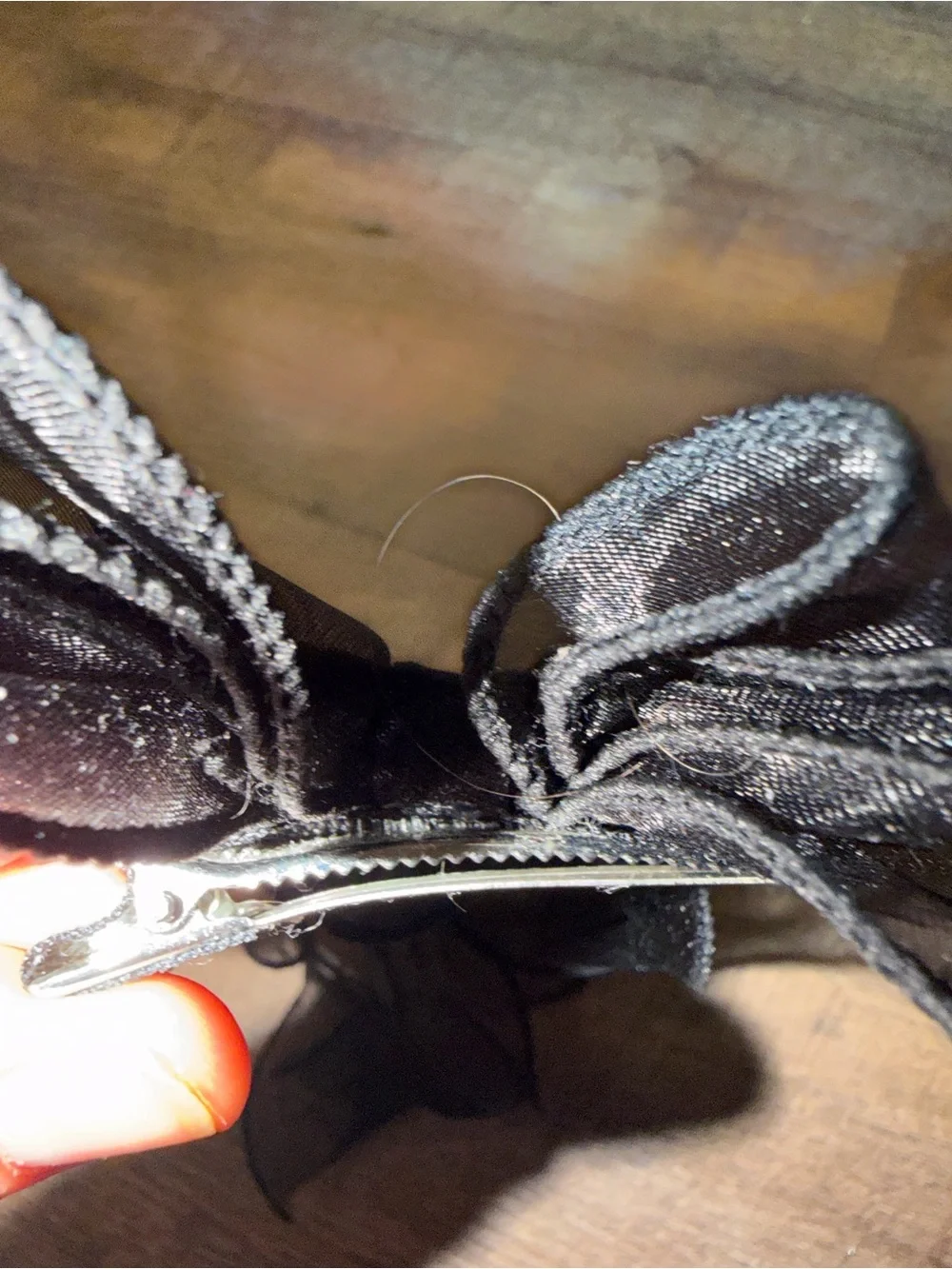 Black Sheer Ribbon Bow Hair Clip - Women's Hair Accessory